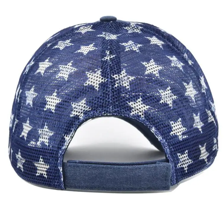 2023082082 US Flag Mesh Star Baseball Hat