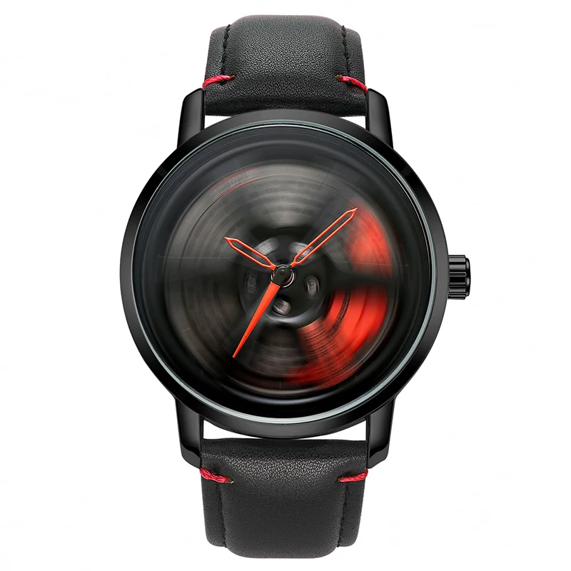 N941 D Spinning Model Unique Hub Custom Design Sports Car Wheel Rim Waterproof Watch Mens Wheel Wristwatch Quartz Wrist Watch