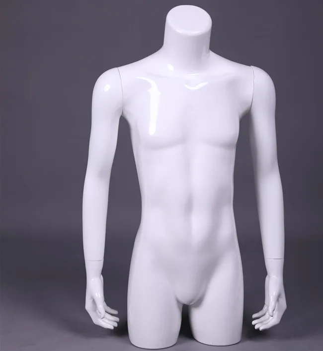 Plastic headless half body torso mannequin for woman underwear panties and bra