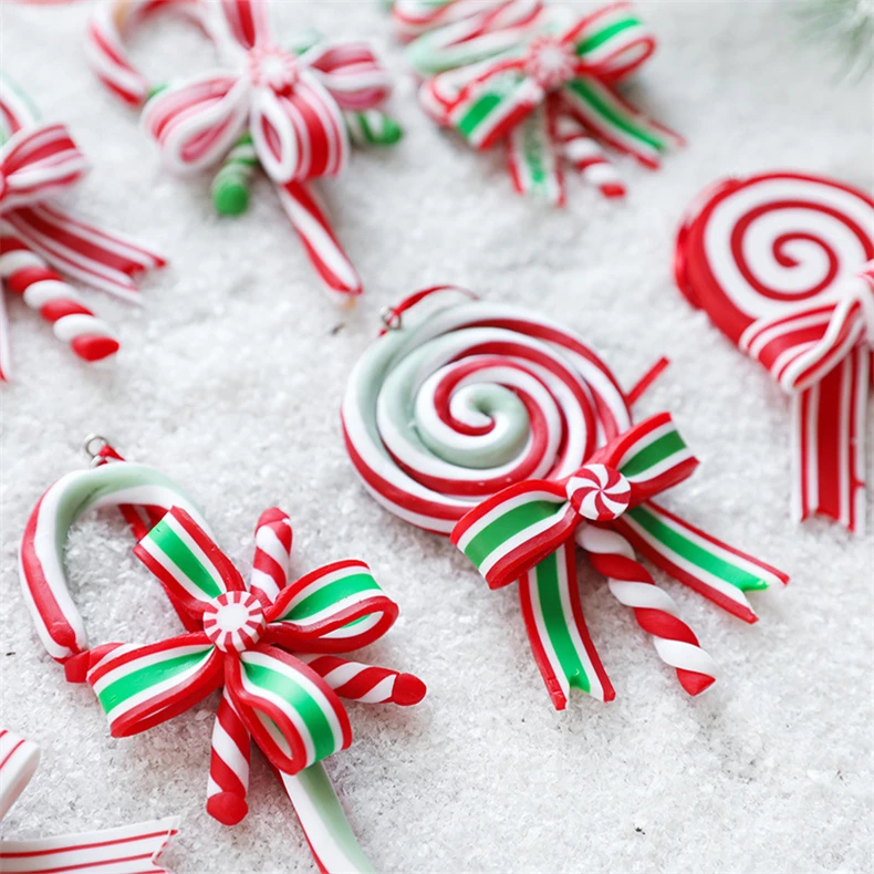 Christmas Candy Decoration Christmas Tree, Soft Clay Lollipop, Cane Candy Decoration Christmas Gift