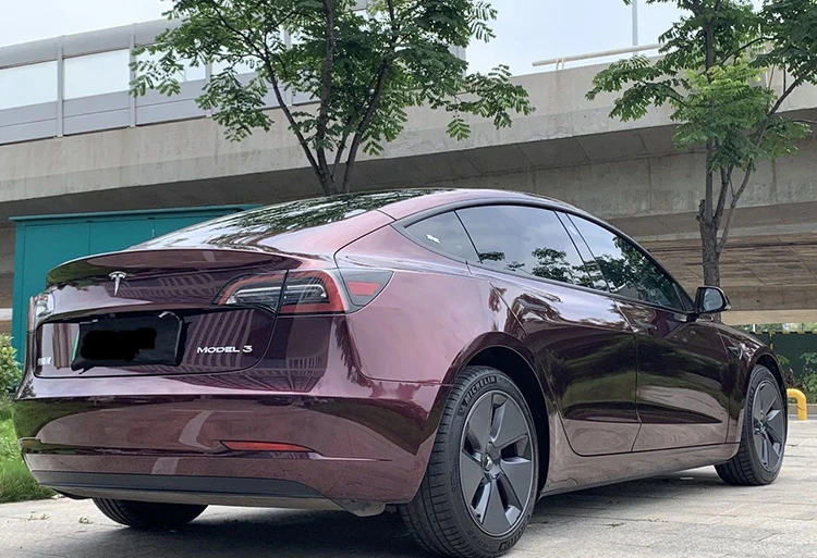 Multiple Colors 1.52*18m PVC Glossy Super Bright Wine Red Auto-Repair Car Body Wrap Vinyl Film Sticker For Printing