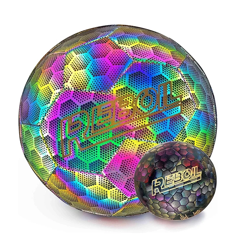 Holographic Football Custom Logo Outdoor Indoor Holographic Soccer Ball
