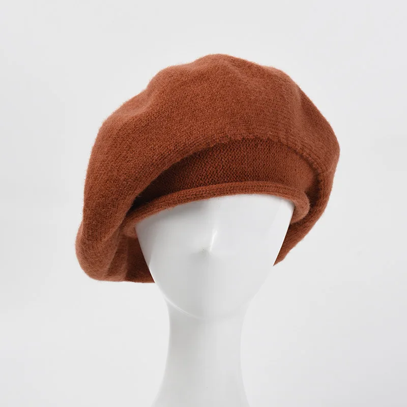 Fashion Felt Knitted Beret Hat Women Cap Female Ladies Beanie Beret Girls for Spring and Autumn