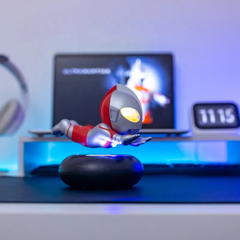 OEM ODM LED Japan Figurines high quality hot sale bulk floating ultraman Z Alpha Edge action figures magnetic levitation module