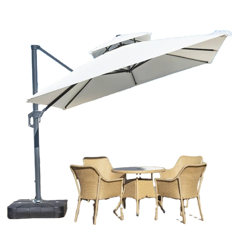 2024 Summer Hot Sale Garden Outdoor Portable Hanging Sun Umbrella with Foldable and Rotatable