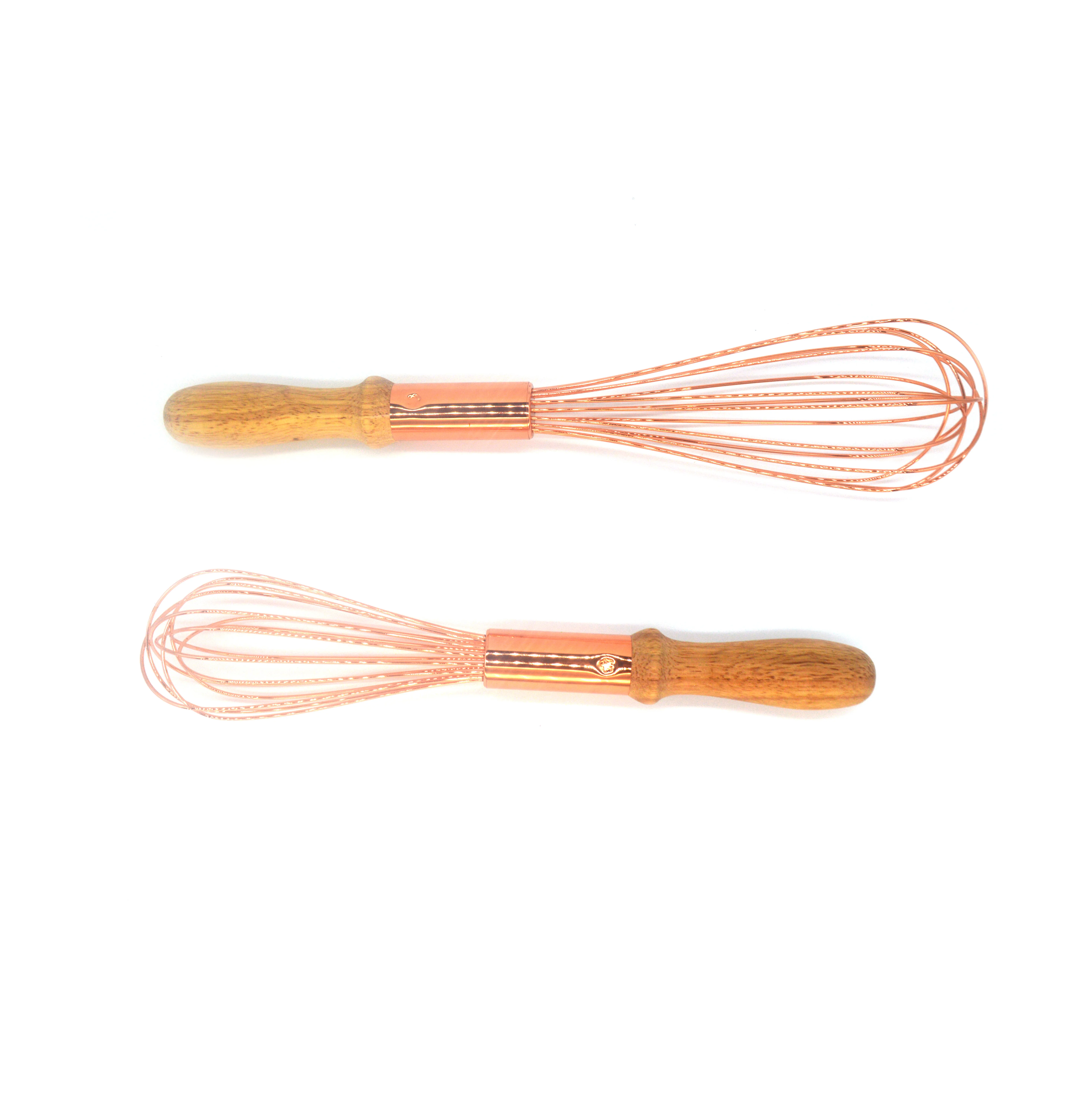 high quality Multifunctional Household 430 stainless steel wooden handle gilded egg whisk set