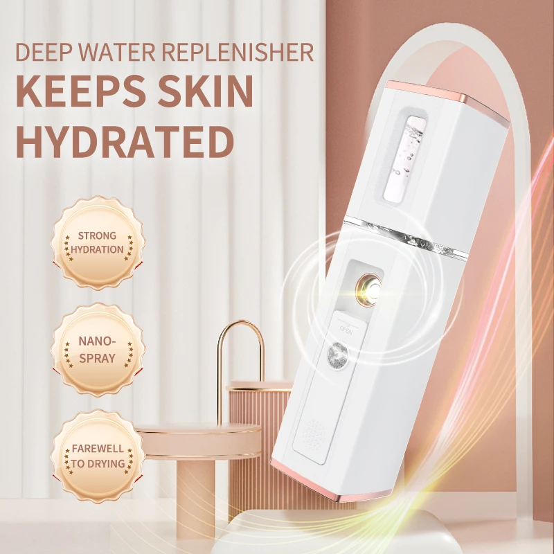 2024 Hot Sale New Product Ideas USB Nano Ionic Nebulizer Self Tan Clothe Face Skin Steamer Electric Facial Mist Sprayer Car