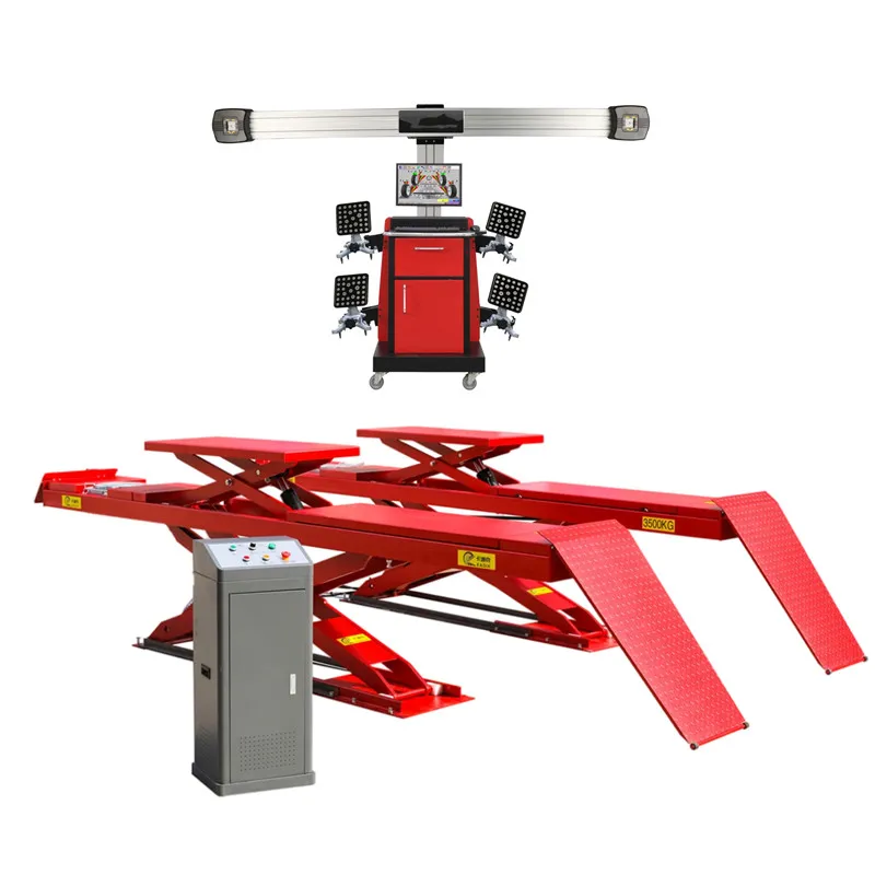 Hot Sale Full Set Car Wheel Alignment Machine Scissor Lift for Rise Car Wheel Alignment