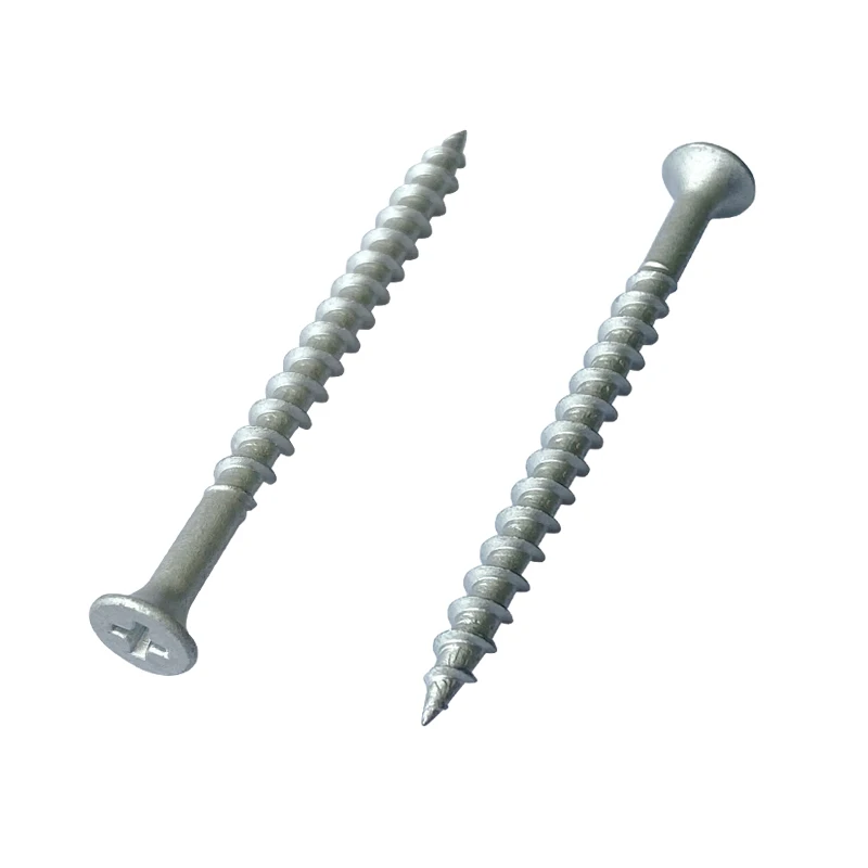 Ready To Ship And OEM Silver Decking Screw For Wood #10* 2 1/2 Flat head Phillips Drive Decking screw