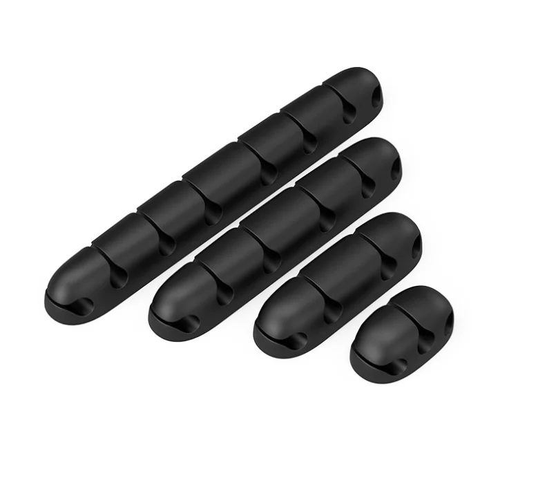 
Cable holder cord management organizer silicone self-adhesive desk nightstand wire clips 