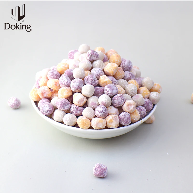 Doking 500g Milk Tea and Dessert Ingredients, Handmade Purple Sweet Potato Sweet Potato and Taro Mixed Tri-color Taro Balls