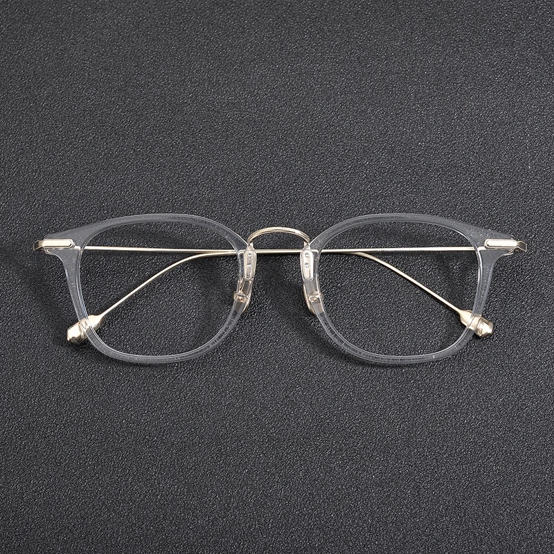 Transparent color pure titanium glasses frame manufactured by Shenzhen factory