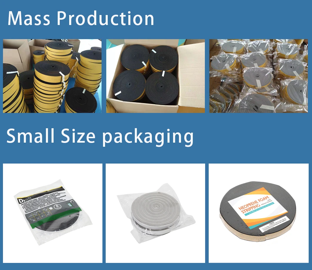 Strong adhesive Waterproof Single side Customized strip rubber seal EVA/PE  Foam Sealing Strip