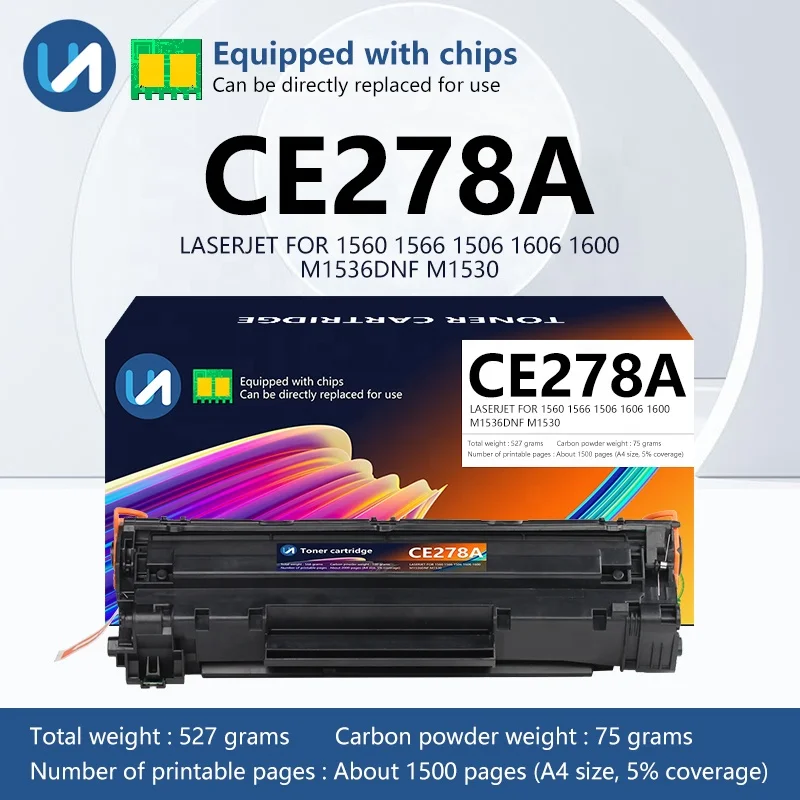 CE278A подходит для лазерного принтера HP P1566/P1567/P1568/P1569/P1606/P1606dn/P1607dn/P1608dn