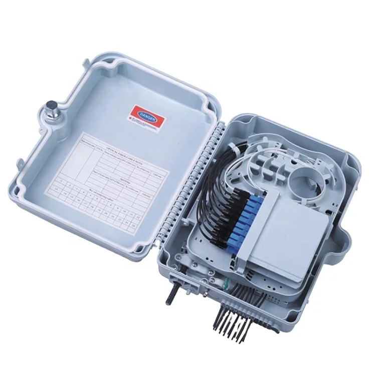 Factory supply high quality PC ABS 16 core fiber optic distribution box 24 core ftth box Fiber box