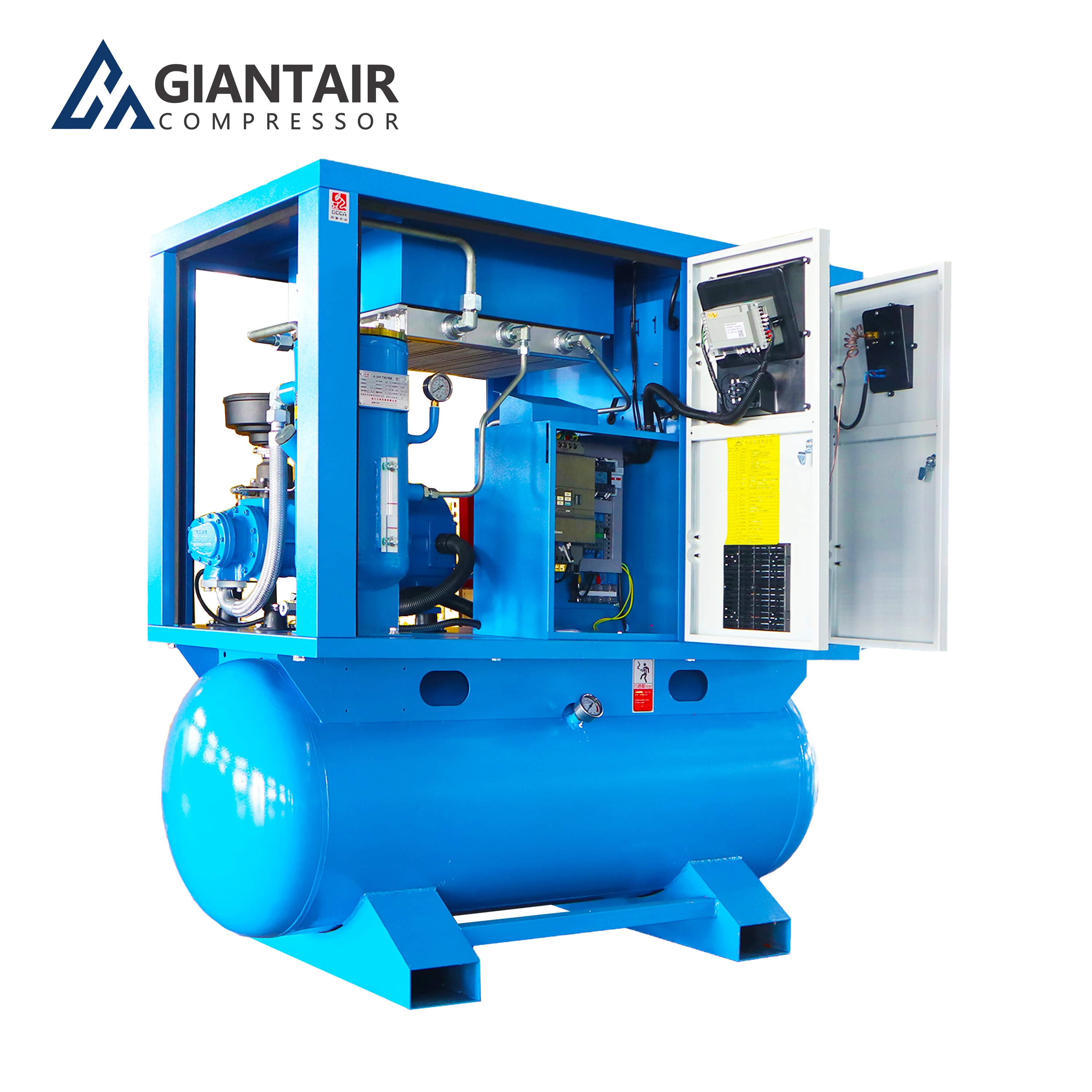 Giantair 5.5kw-182kw Промышленные винтовой воздушный компрессор kompressors с помощью воздушной сушилки и бак