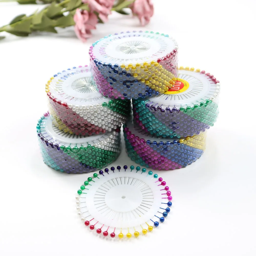 Фиксированные Аксессуары с перламутровой иглой, цветная игла для бусин