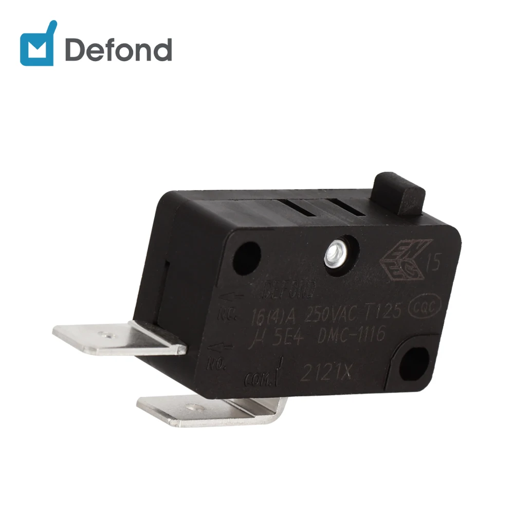 16a 250v micro switch Defond DMC-1116-BA-0AC33-01B 250v ac micro switch t105 5e4