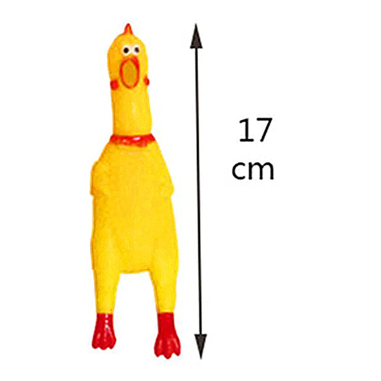 Wholesale OEM Custom Soft Screaming Bite Resistant Squeaking Rubber Chicken Toy For Dogs