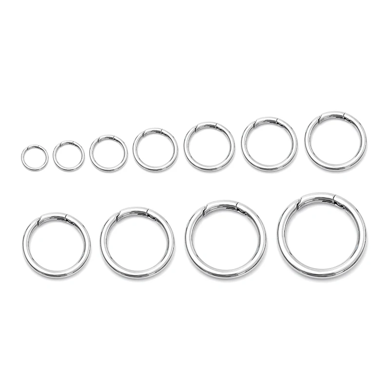 Оптовая продажа круглая пружинная Пряжка из нержавеющей стали/Пряжка для сумки/подвесная сумки брелок шнурка сумочки