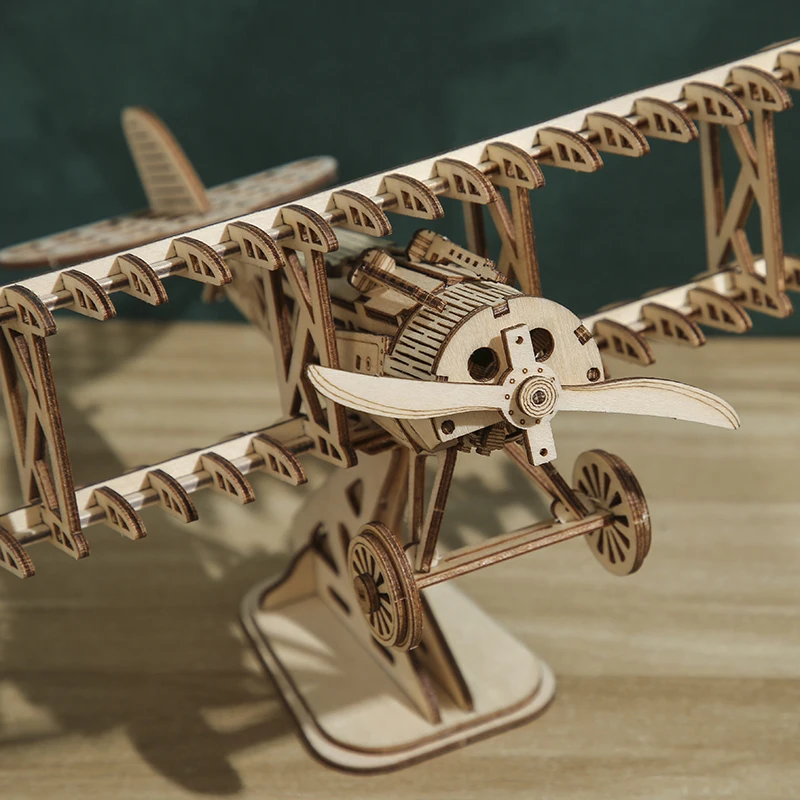 ODM OEM new DIY Wooden model puzzle set wooden Handicraft Toys 105pcs 3d Wooden Airplane Model Puzzle