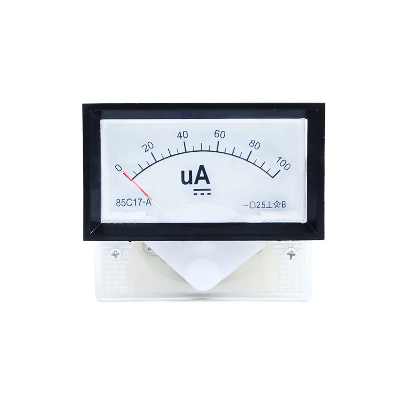 Pointer Type Panel Analog Ammeter DC Meter 50uA 100uA 200uA 300uA 500uA Microammeter Measuring Range 85C17