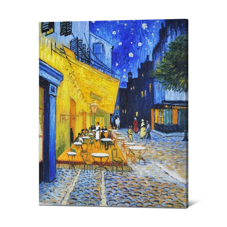 Handmade Museum Quality Cafe Terrace Wall Art Decor Old Masters Oil Painting Reproduction Canvas Painting Van Gogh