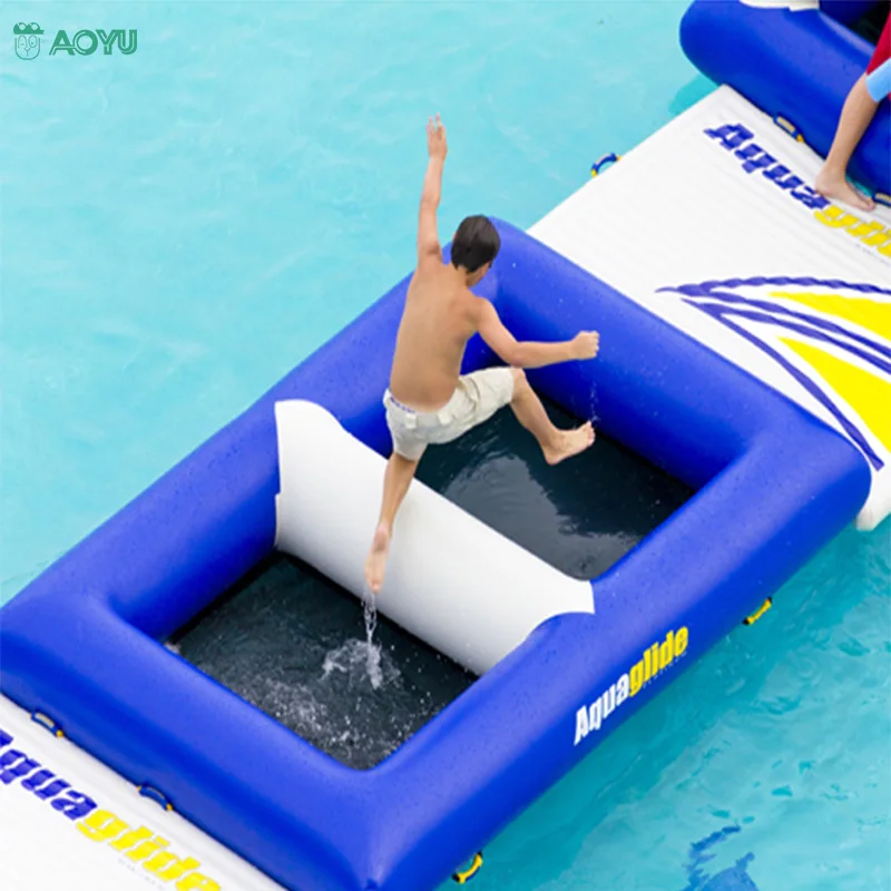 outdoor water park slides equipment inflatable water trampoline commercial inflatable water spray park