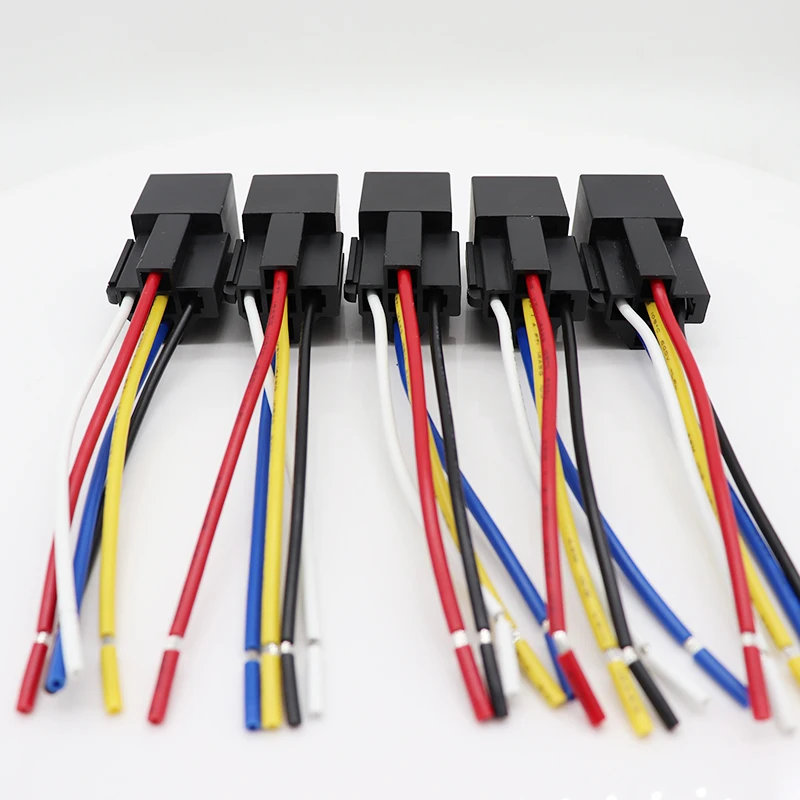 12V 5pin Universal 40A Automotive Relay with Wire Harness Socket, JD1914 Car Relay Wire Harness Customization Available