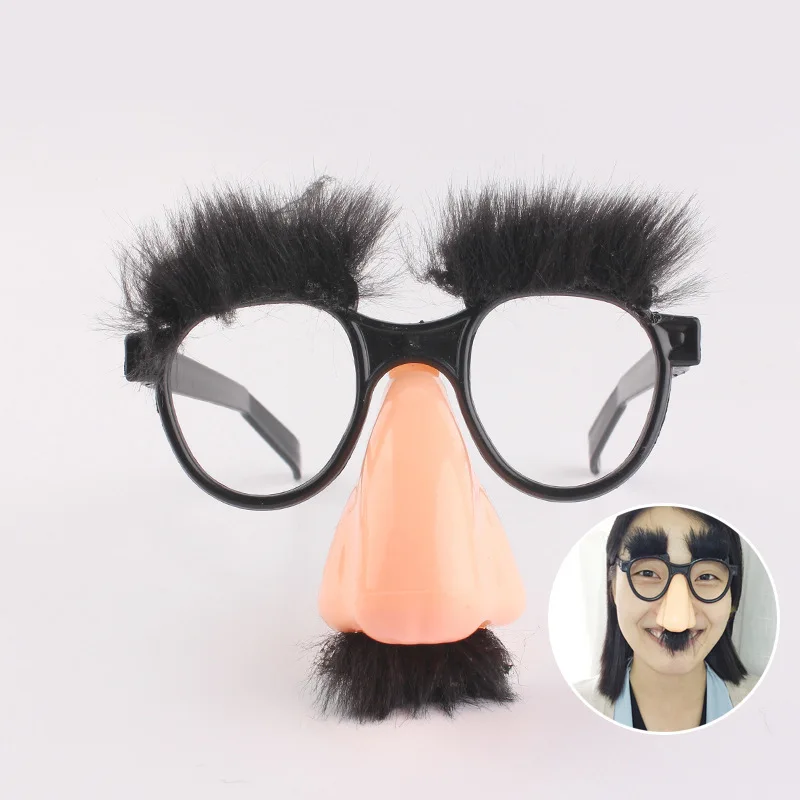 Funny Disguise Glasses with Exaggerated Eyebrow and Mustache Stage Party Game props Halloween Decoration Party Supplies