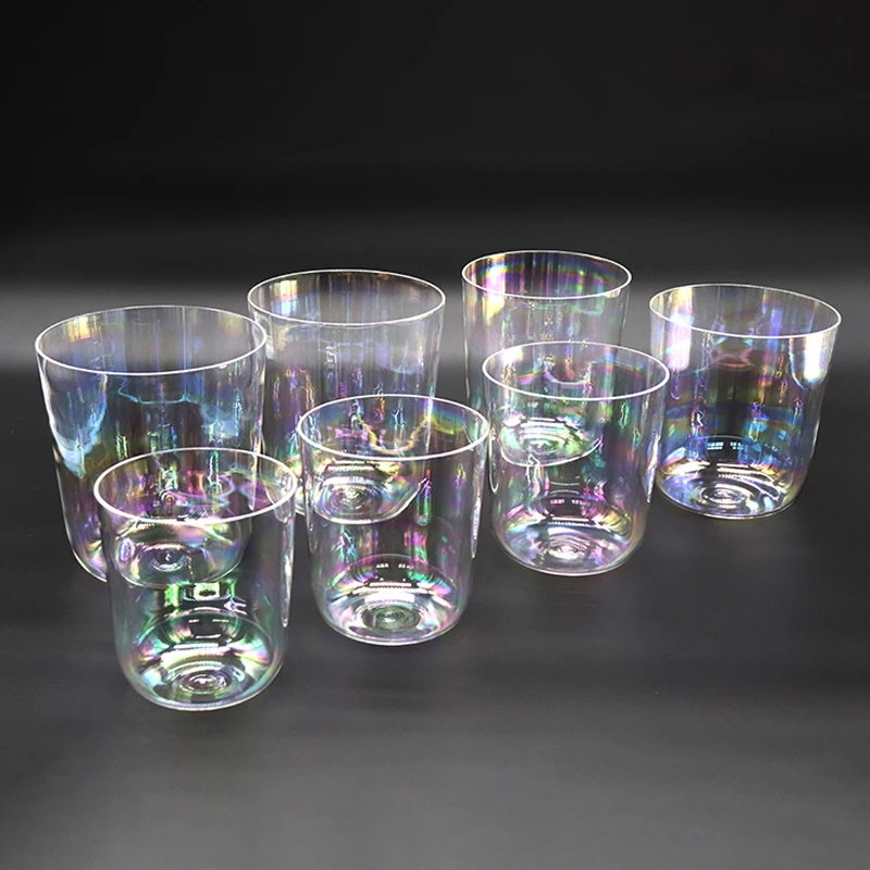 Удивительные наборы хрустальных поющих мисок с алхимией, здоровые кварцевые хрустальные чаши