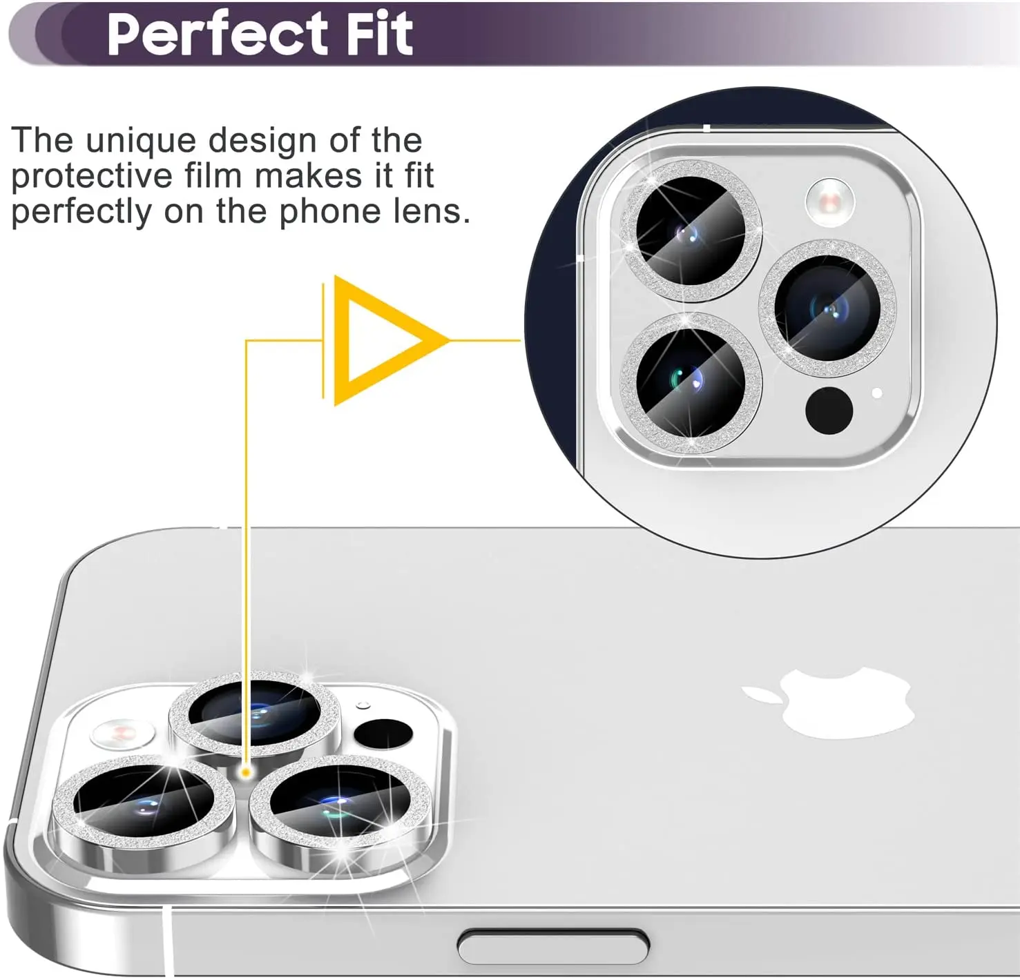 Camera Lens Protector Camera Cover Tempered Glass Glitter Diamonds Bling Colorful For Iphone 11 12 13 14 Mini Pro Max