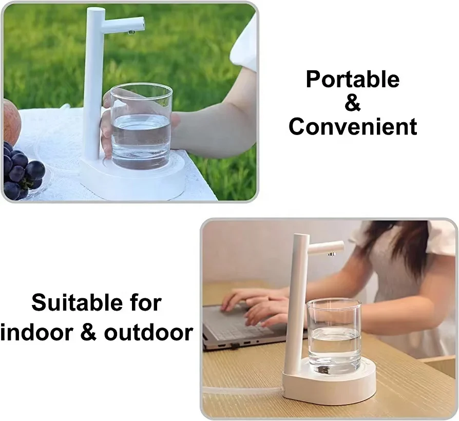 wholesale Amazon hot-selling Portable Wireless Electric Water Bottle Pump USB charging desktop automatic bottle water dispenser