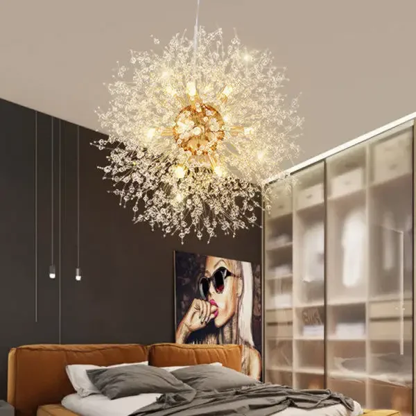 KTW factory wholesale luxury decorative indoor home hotel villa round 8 9 12 16 bulbs modern crystal chandelier