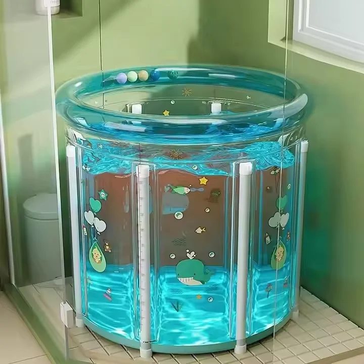 Portable Transparent Eco-friendly PVC Bath Inflatable Home Baby Swimming Pool for Baby