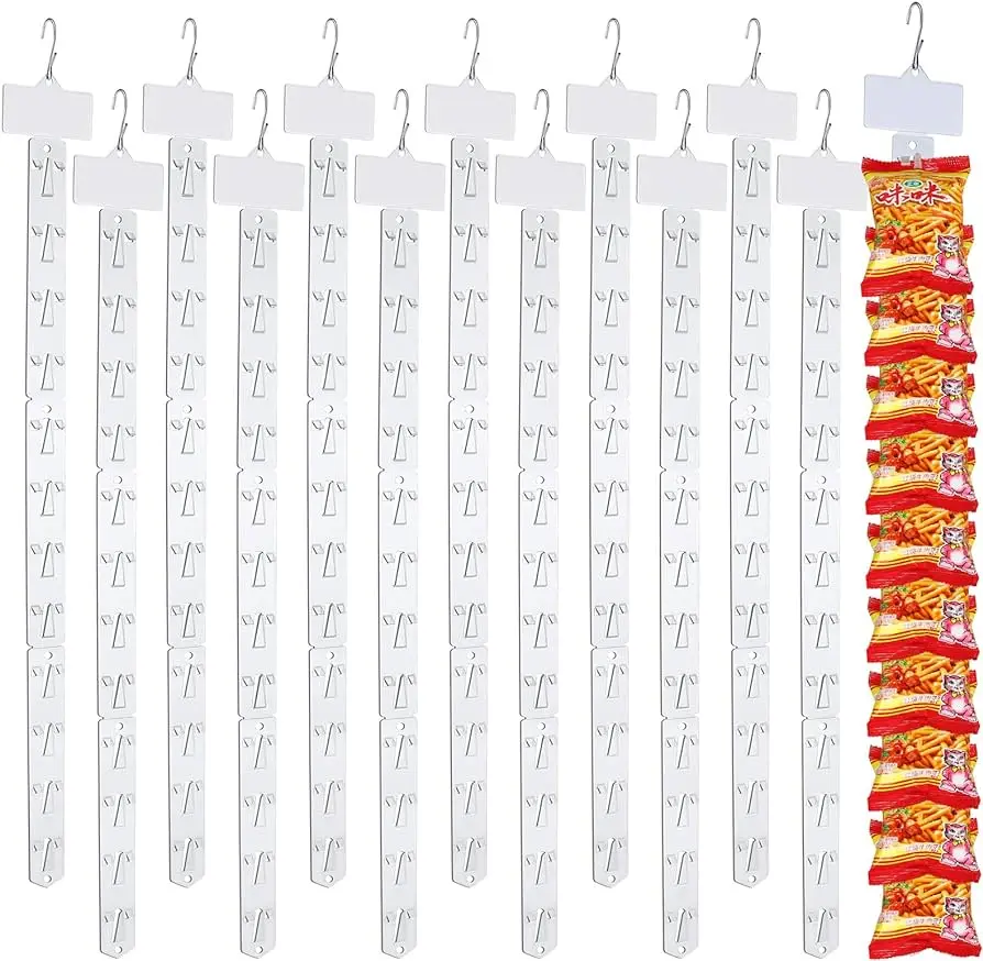 Factory direct stand Clip Strips with Hooks Hanging Plastic display Clip strip Display Rack