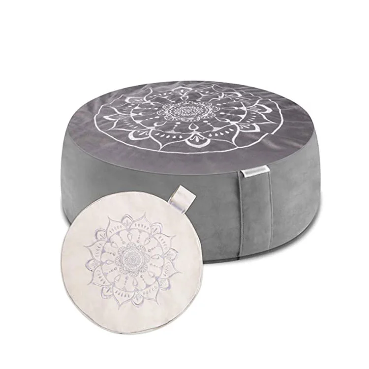 Custom Buckwheat Hull Filled Meditation Cushions Zafu Meditation Yoga Pillow for Sitting