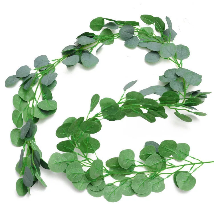 Подвесной Декор Искусственный эвкалипт зеленые листья виноградные лозы зеленый лист тростник