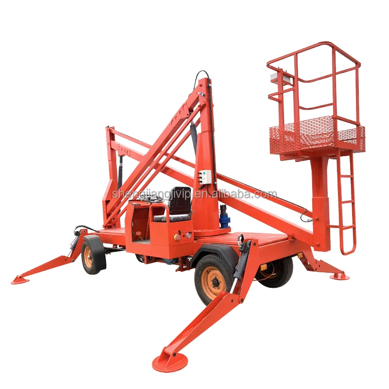 Электрические гидравлические шарнирные подъемники cherry picker для покраски на продажу