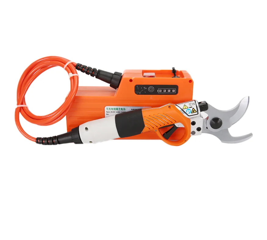 Large capacity battery 45mm electric pruning shears scissors electric tree pruning shears