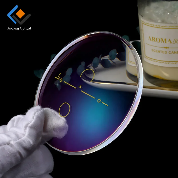 1.56 hmc Progressive Photo blue cut lens UV420 spectacle lentes opticos optic Progressive Photochrom blue block optical lenses