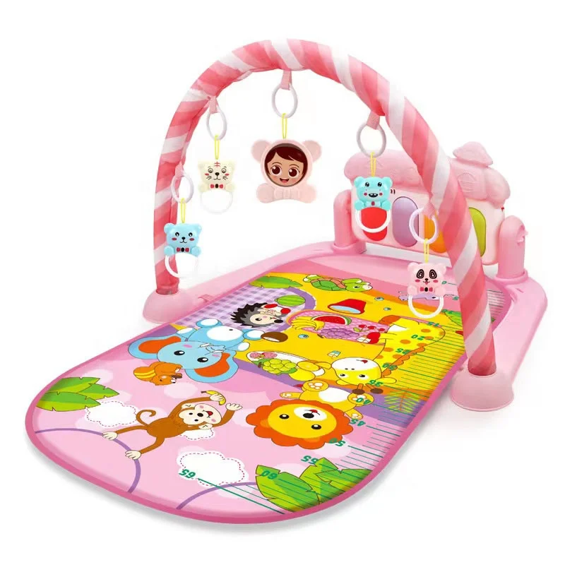new intellectual development baby mobile musical floor rug customize logo 0-1 years old infant soft play piano fitness mat