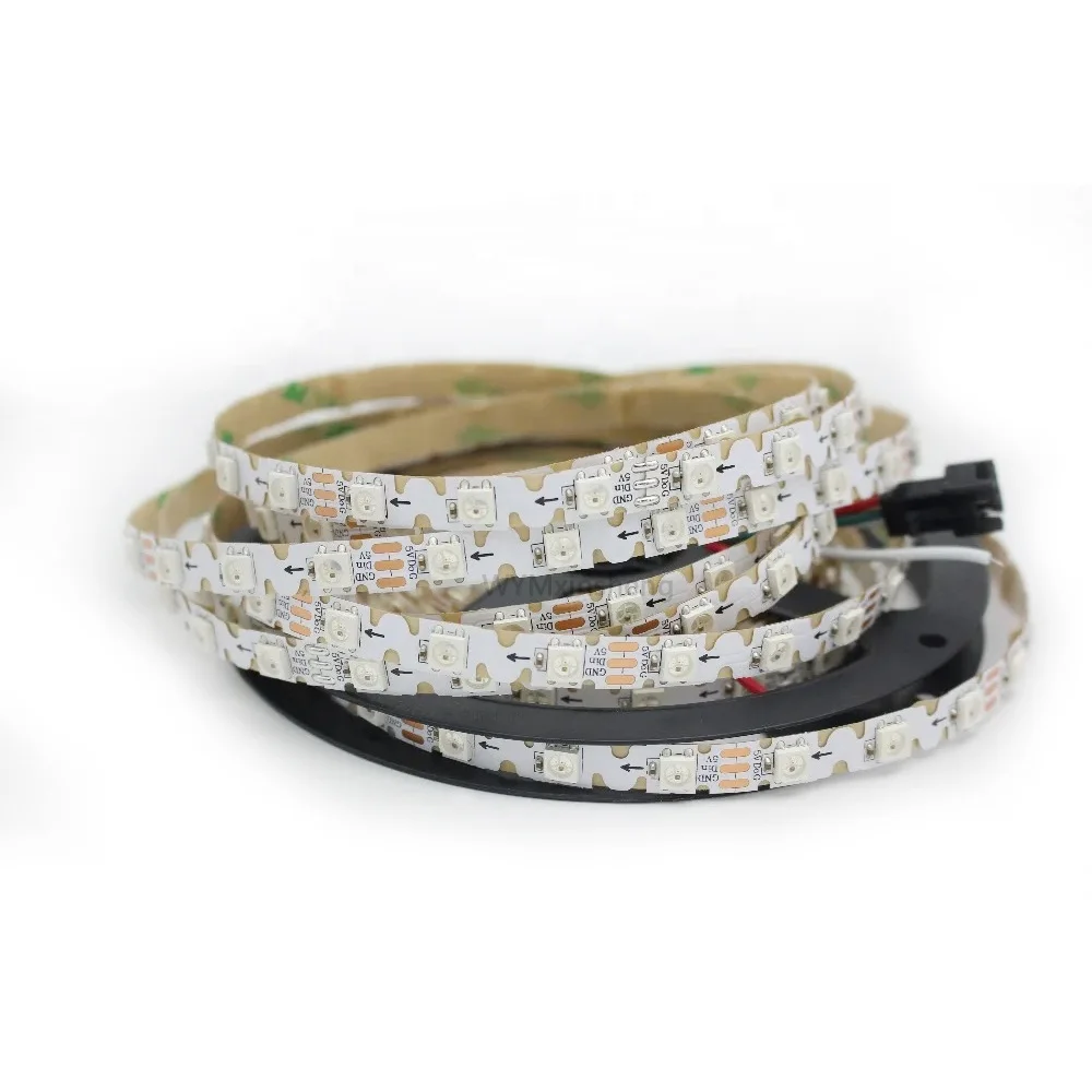 Factory Wholesale Flexible S Shape Addressable WS2812B PCB 6mm Width Flowing Water Pixel Strip 60LEDs/m 5V full color Led Strip