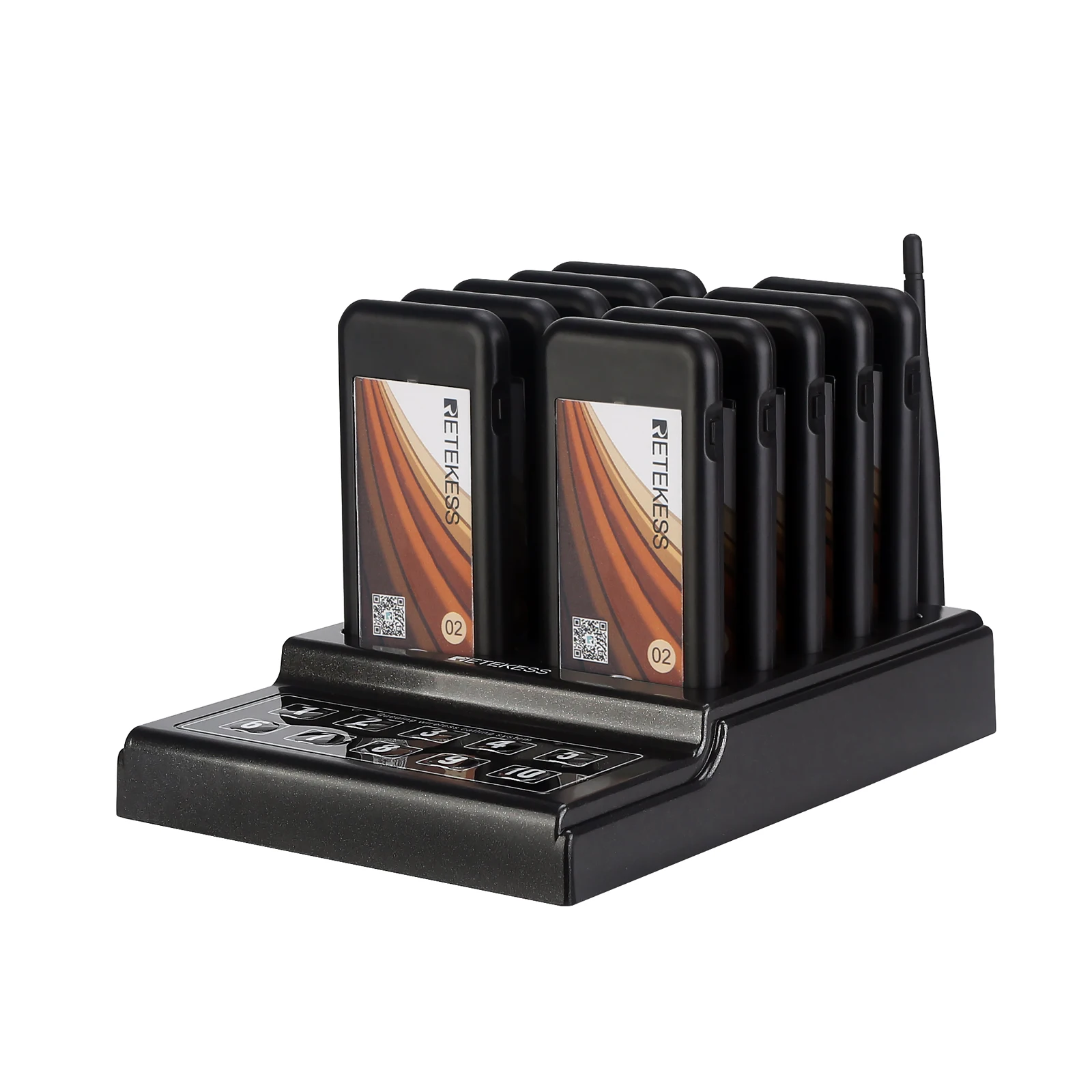 Беспроводная Гостевая система управления очереди с 1 передатчиком, 10 пейджеров для ресторана, церкви, клиники, кафе Retekess TD174