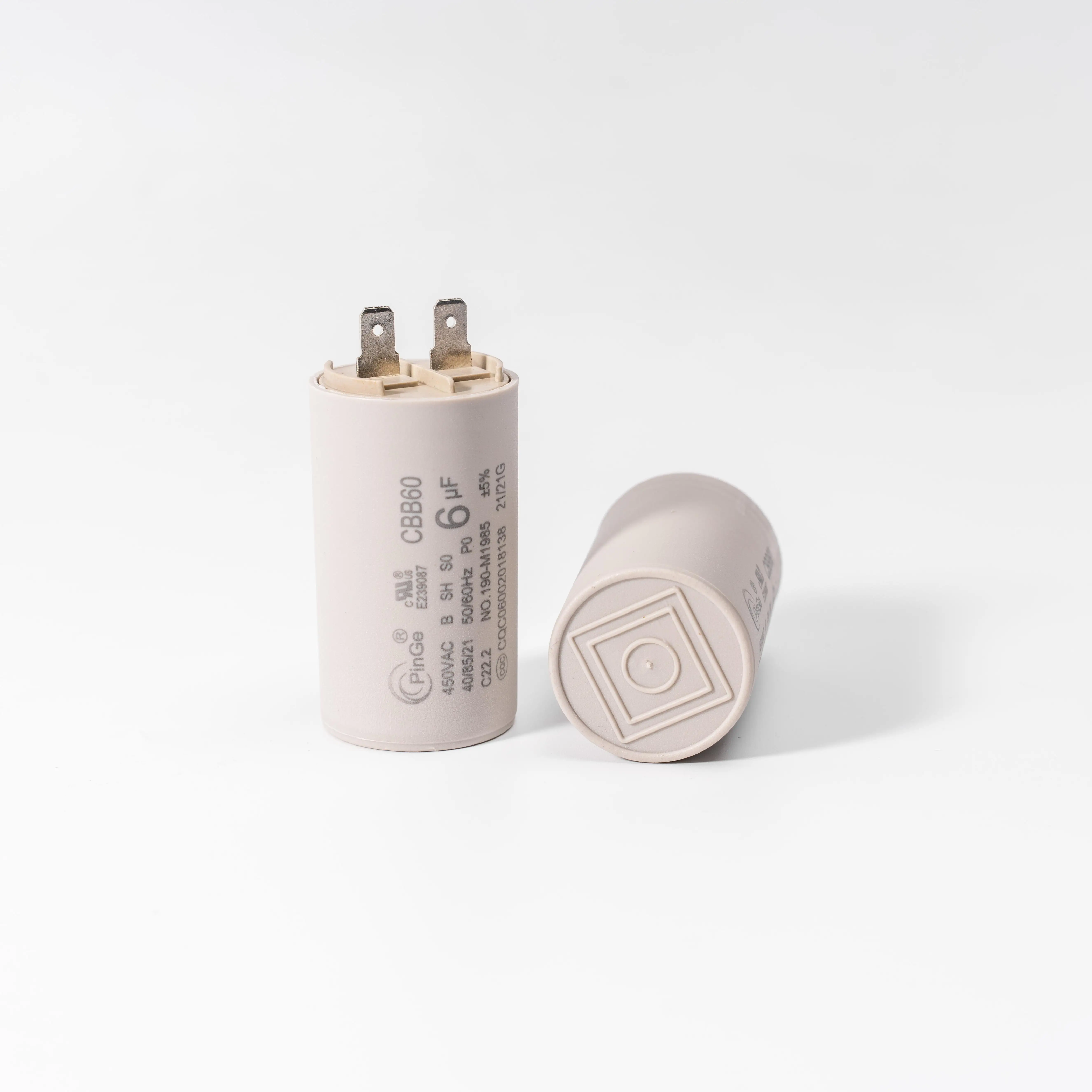 KS PinGe Factory High Quality Film Capacitor CBB60 450V 8UF With Terminal