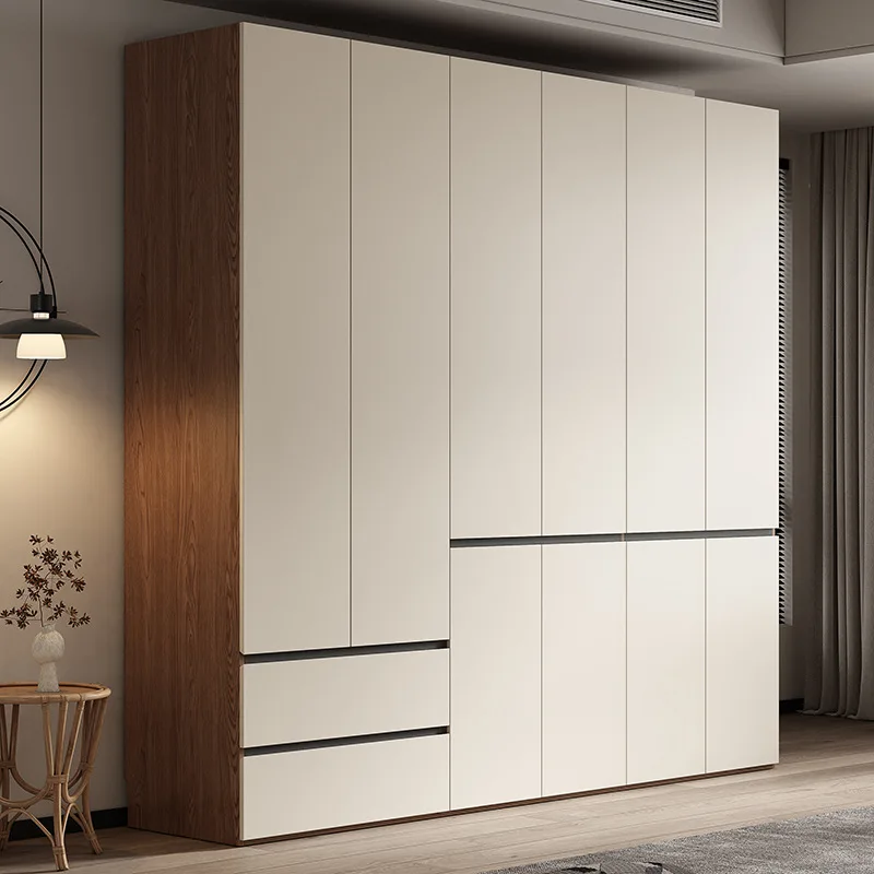 Large wardrobe 60cm depth segmented invisible handle home bedroom small apartment split cabinet