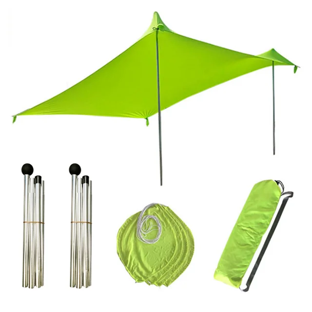 
Lightweight Pop Up Folding Beach Sun Shade Beach Tent Lycra Sun Shelter for 5-8 Person Family Beach 