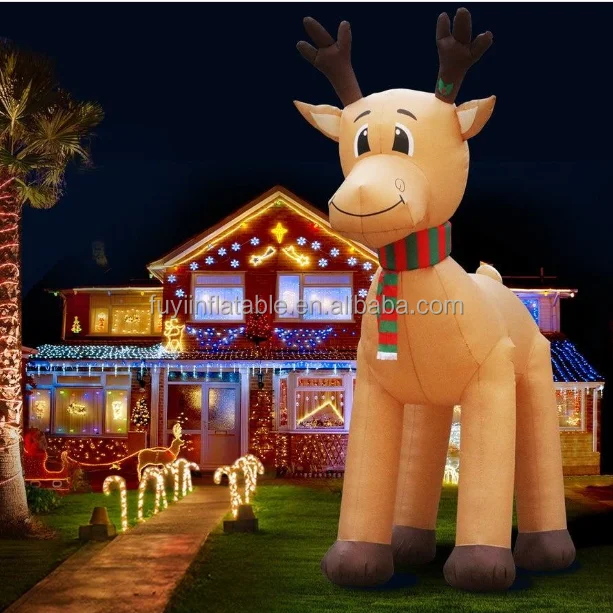 Christmas Decoration Cartoon Anime Inflatables Santa Claus Doll snowman Dress Christmas reindeer inflatable costume