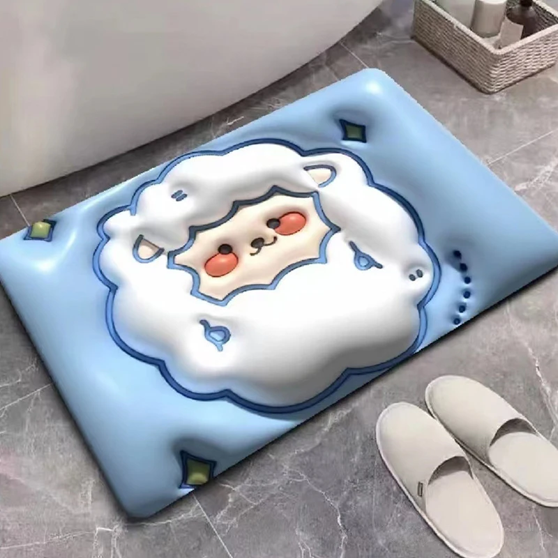 Cheap Diatom Mud shower mat water absorbing 3D bathroom mat