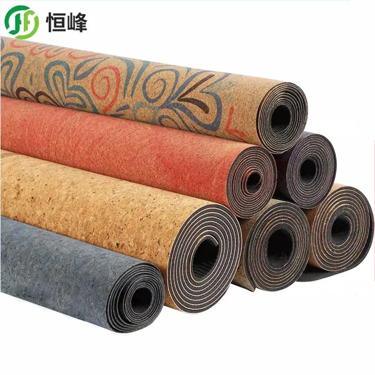 
Cork rubber yoga mat eco-friendly 6mm Sport mat Custom yoga Non-slip fitness mat 